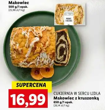 Lidl Makowiec z kruszonką 650 g/1 opak. oferta