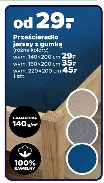 Netto Prześcieradło jersey z gumką oferta