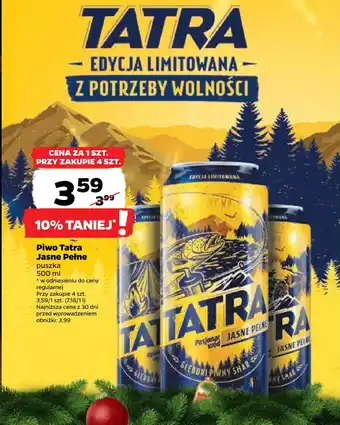 Netto Piwo tatra jasne pełne oferta