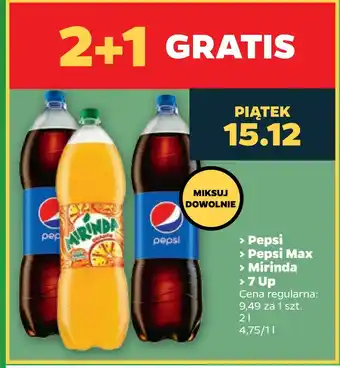 Netto Pepsi > pepsi max > mirinda > 7 up oferta