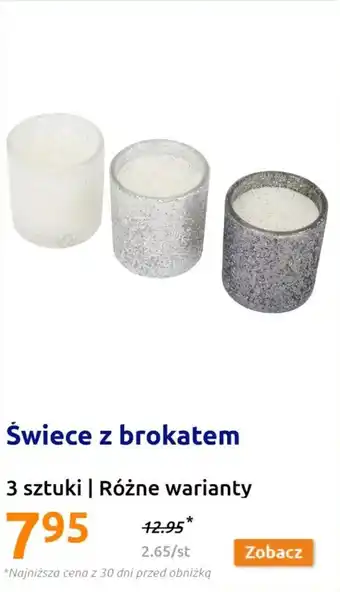 Action Świece z brokatem 3 szt. oferta