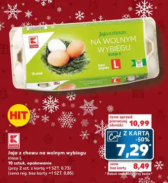 Kaufland Jaja z chowu na wolnym wybiegu 10 szt. oferta