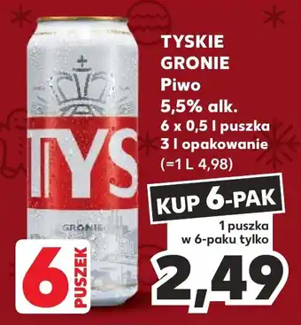 Kaufland TYSKIE GRONIE Piwo 0,5 l oferta