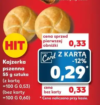 Kaufland Kajzerka pszenna 55 g oferta
