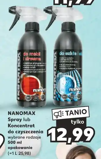 Kaufland NANOMAX Spray lub Koncentrat do czyszczenia 500 ml oferta
