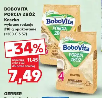 Kaufland BOBOVITA PORCJA ZBÓŻ Kaszka 210 g oferta