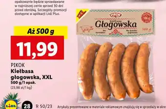 Lidl Kiełbasa głogowska, XXL 500 g oferta
