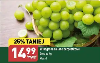 ALDI Winogrona zielone bezpestkowe 1 kg oferta