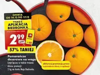 Biedronka Pomarańcze deserowe na wagę 1 kg oferta
