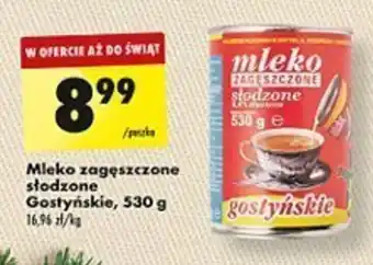 Biedronka Mleko zagęszczone słodzone Gostyńskie, 530 g oferta