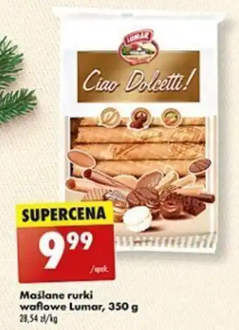 Biedronka Maślane rurki waflowe Lumar, 350 g oferta