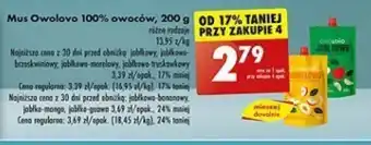 Biedronka Mus Owolovo 100% owoców, 200 g oferta