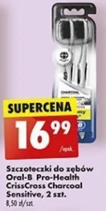 Biedronka Szczoteczki do zębów Oral-B Pro-Health CrissCross Charcoal Sensitive, 2 szt. oferta