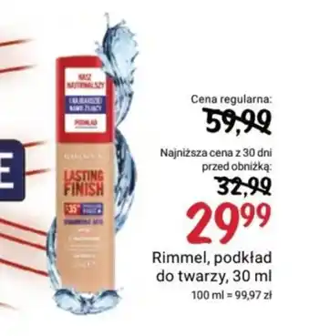 Rossmann Rimmel podkład do twarzy 30 ml oferta