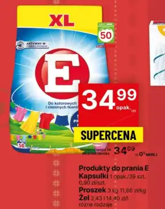 Delikatesy Centrum Produkty do prania E Kapsułki 39 szt./Proszek 3kg/Żel 2,43l oferta