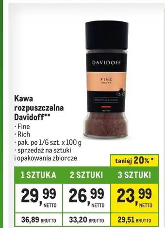 Makro Kawa rozpuszczalna davidoff oferta