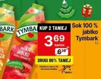 Delikatesy Centrum Sok 100 % jabłko Tymbark 1l oferta