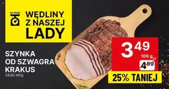 Delikatesy Centrum SZYNKA OD SZWAGRA KRAKUS 100g oferta