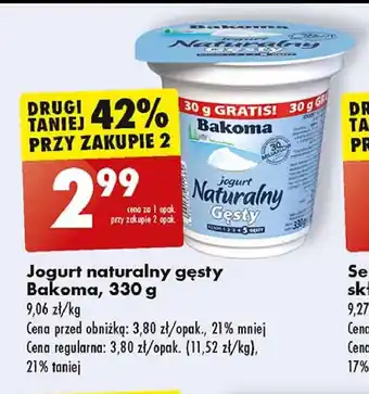 Biedronka Jogurt gęsty 1 SZT 300 G oferta