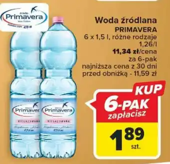 Woda źródlana 6 x 1,5 l