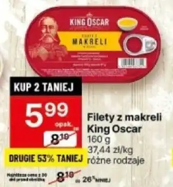 Delikatesy Centrum Filety z makreli King Oscar 160g oferta