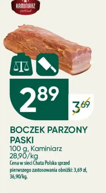Chata Polska BOCZEK PARZONY PASKI 100 g oferta