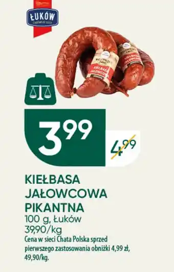 Chata Polska KIEŁBASA JAŁOWCOWA PIKANTNA 100 g oferta