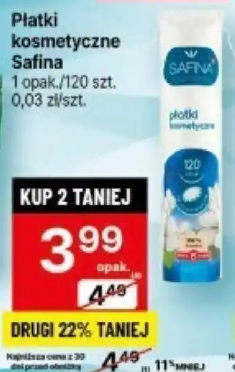 Delikatesy Centrum Płatki kosmetyczne Safina 120szt. oferta