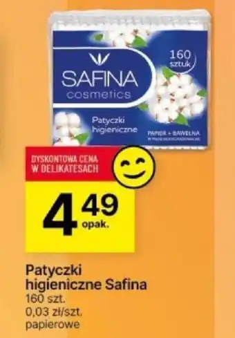 Delikatesy Centrum Patyczki higieniczne Safina 160 szt. oferta