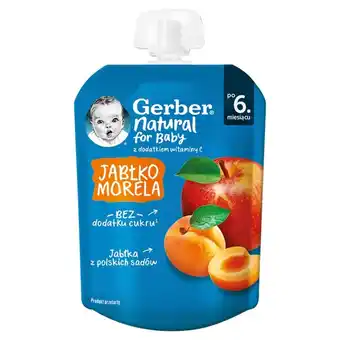 SuperPharm Gerber deserek dla dzieci po 6. miesiącu jabłko morela 80 g oferta