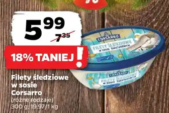 Netto Filety śledziowe w sosie Corsarro 300 g oferta