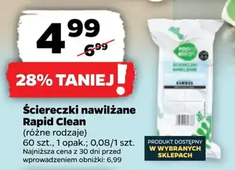 Netto Ściereczki nawilżane Rapid Clean 60 szt. oferta