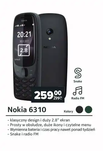 Carrefour Telefon komórkowy 6310 czarny 1 SZT oferta