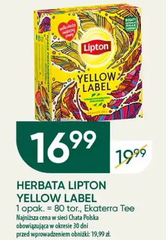 Chata Polska HERBATA LIPTON YELLOW LABEL oferta