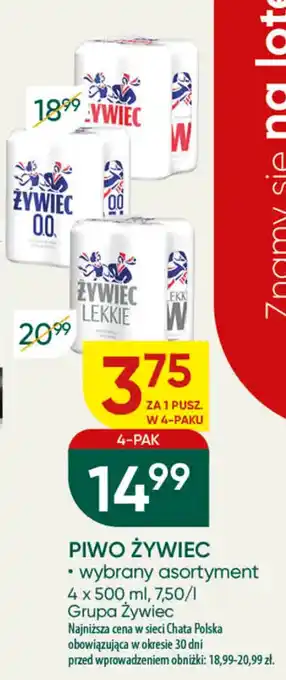 Chata Polska PIWO ŻYWIEC 4 x 500 ml oferta