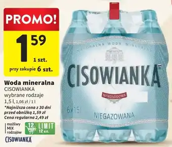 Intermarche Woda mineralna CISOWIANKA 1,5 l oferta