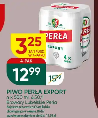 Chata Polska PIWO PERŁA EXPORT 4 x 500 ml oferta