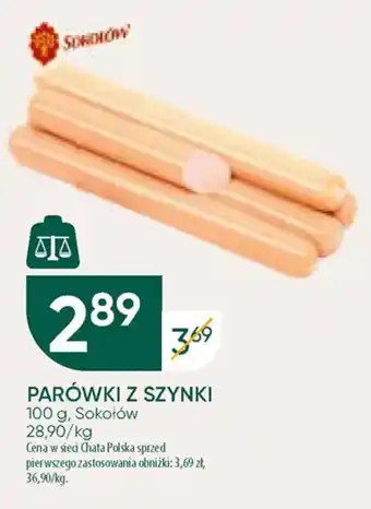 Chata Polska PARÓWKI Z SZYNKI 100 g oferta