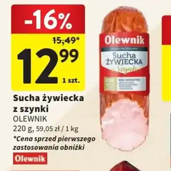 Intermarche Sucha żywiecka z szynki OLEWNIK 220g oferta