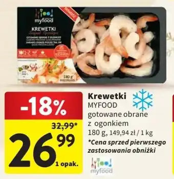 Intermarche Krewetki MYFOOD 180g oferta