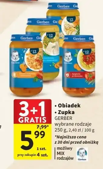Intermarche Obiadek/Zupka Gerber 250g oferta