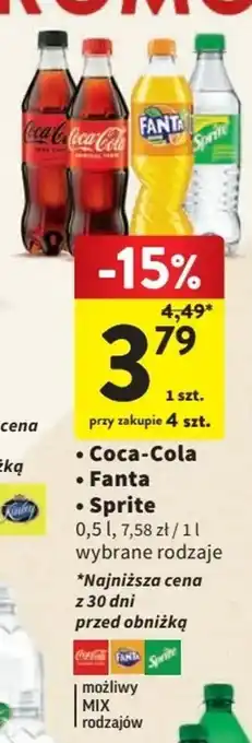 Intermarche Coca Cola FANTA Sprite 0,5l oferta