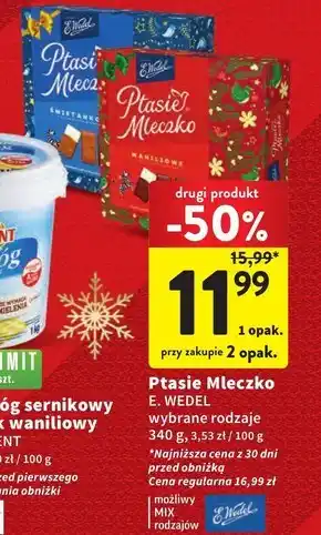 Intermarche E. wedel ptasie mleczko waniliowe w czekoladzie deserowej 340 g oferta