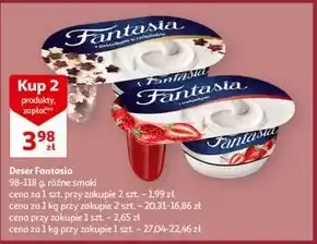 Auchan Fantasia jogurt kremowy z wiśniami 118 g oferta
