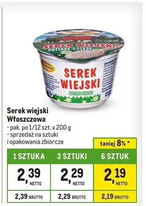 Makro Włoszczowa serek wiejski 200 g oferta