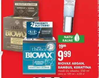 SuperPharm Biovax Argan, Bambus, Keratyna 250ml oferta