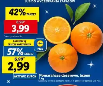 Lidl Pomarańcze deserowe 1kg oferta