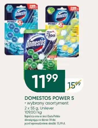 Chata Polska DOMESTOS POWER 5 2 x 55 g oferta