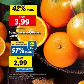 Lidl Pomarańcze deserowe 1kg oferta