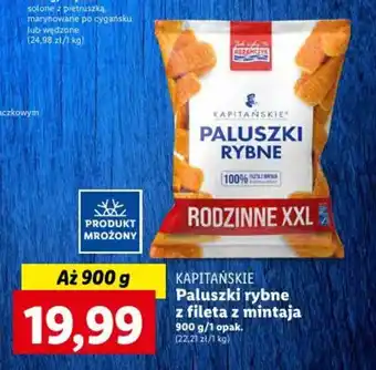 Lidl KAPITAŃSKIE Paluszki rybne z fileta z mintaja 900g oferta